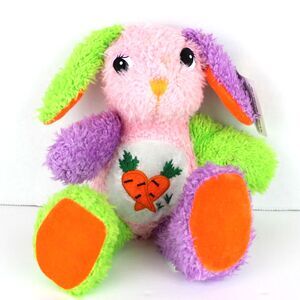 Soft Touch Toys Hand Crafted All New Materials Multi-Colored Bunny